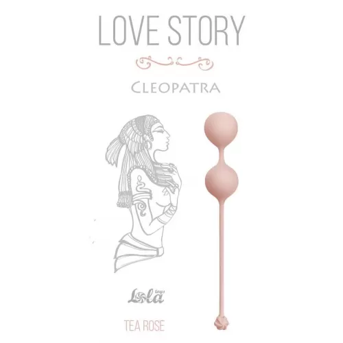 Розовые вагинальные шарики Cleopatra Tea Rose розовый 