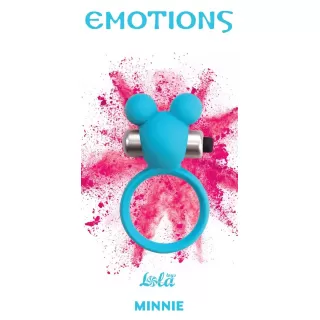 Голубое эрекционное виброколечко Emotions Minnie Breeze голубой 