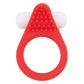 Красное эрекционное кольцо LIT-UP SILICONE STIMU RING 1 RED красный 