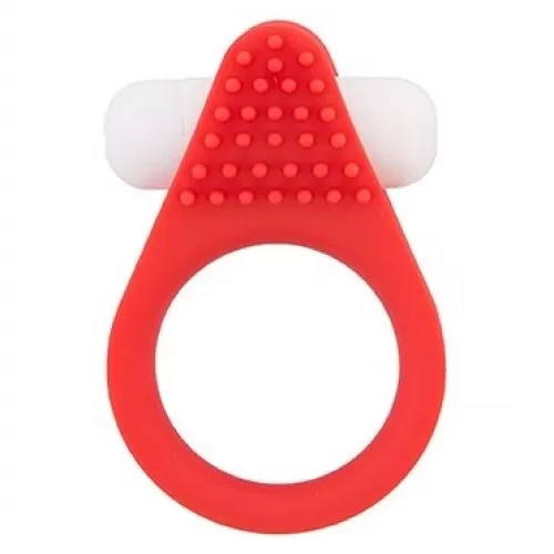 Красное эрекционное кольцо LIT-UP SILICONE STIMU RING 1 RED красный 