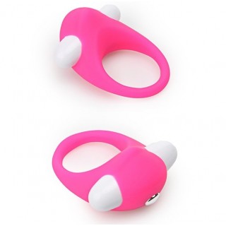 Розовое эрекционное кольцо LIT-UP SILICONE STIMU RING 6 розовый 