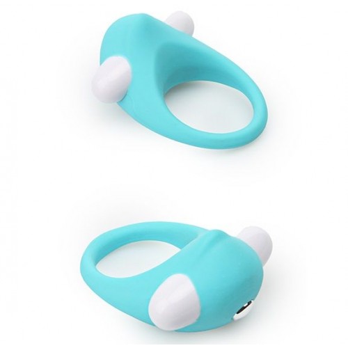 Голубое эрекционное кольцо LIT-UP SILICONE STIMU RING 6 голубой 