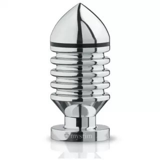 Анальный плаг для электростимуляции Hector Helix Buttplug L - 11,5 см серебристый 