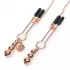 Золотистые зажимы для сосков и клитора All Sensation Nipple and Clitoral Chain золото 