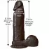 Коричневый фаллоимитатор The Realistic Cock 8” with Removable Vac-U-Lock Suction Cup - 20,57 см коричневый 