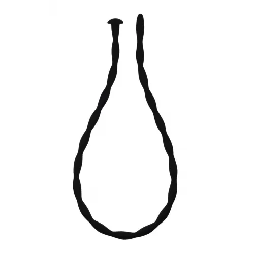 Силиконовый уретральный массажер Wavy Urethral Plug Large - 30 см черный 