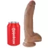 Фаллоимитатор-мулат 9  Cock with Balls - 22,9 см кофейный 