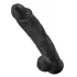 Чёрный фаллоимитатор-гигант 14  Cock with Balls - 37,5 см черный 