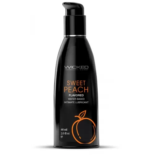 Лубрикант с ароматом спелого персика Wicked Aqua Sweet Peach - 60 мл  