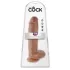 Фаллоимитатор-мулат на присоске 11  Cock with Balls - 28 см кофейный 