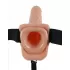 Телесный полый страпон Hollow Strap-On with Balls - 18,9 см телесный 