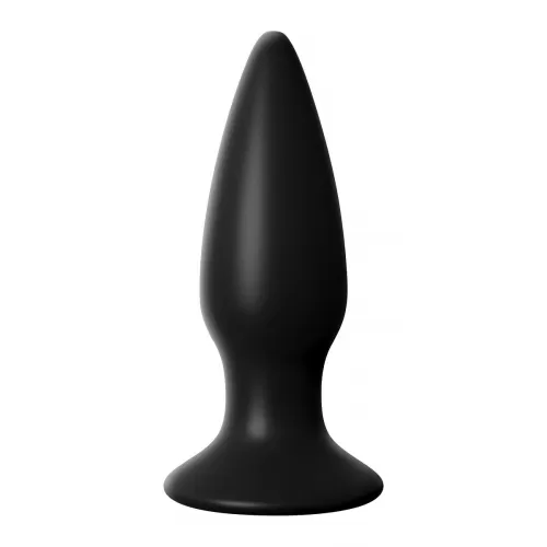 Чёрная малая анальная вибропробка Small Rechargeable Anal Plug - 10,9 см черный 