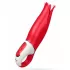 Красный вибратор Satisfyer Power Flower с лепестками - 18,8 см красный 