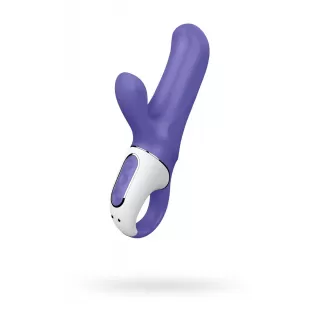 Фиолетовый вибратор Satisfyer Magic Bunny с клиторальным отростком - 17,6 см фиолетовый 