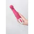 Вибратор Satisfyer Petting Hippo с загнутым кончиком - 22,9 см светло-бордовый 