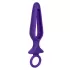 Фиолетовая силиконовая пробка с прорезью Silicone Groove Probe - 10,25 см фиолетовый 