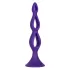 Фиолетовая анальная елочка Silicone Triple Probe - 14,5 см фиолетовый 