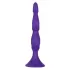 Фиолетовая анальная елочка Silicone Triple Probe - 14,5 см фиолетовый 