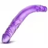 Фиолетовый двусторонний фаллоимитатор 14 Inch Double Dildo - 35 см фиолетовый 