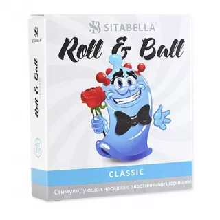 Стимулирующий презерватив-насадка Roll & Ball Classic прозрачный 