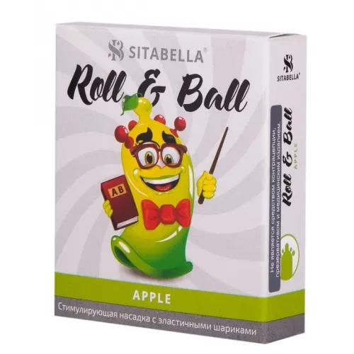 Стимулирующий презерватив-насадка Roll & Ball Apple прозрачный 