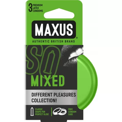 Презервативы в железном кейсе MAXUS Mixed - 3 шт  