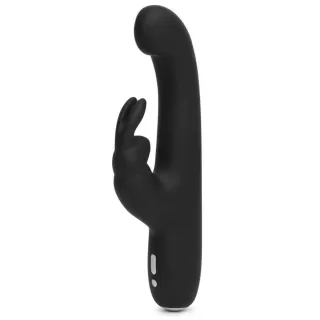 Чёрный вибратор Slimline G-Spot Rechargeable Rabbit Vibrator - 24,1 см черный 