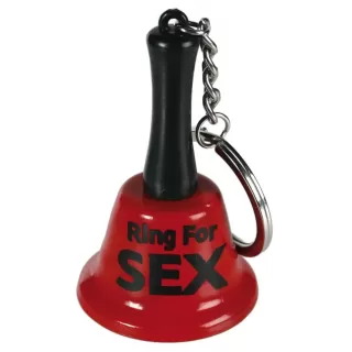 Брелок-колокольчик Ring for Sex красный с черным 