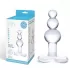 Прозрачная анальная пробка-елочка с 3 шариками Butt Plug with Tapere Base - 11 см прозрачный 