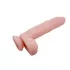 Телесный фаллоимитатор с присоской Super Dildo - 21 см телесный 