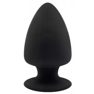 Черная анальная пробка PREMIUM SILICONE PLUG S - 9 см черный 