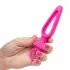 Розовая силиконовая пробка с прорезью Silicone Groove Probe - 10,25 см розовый 