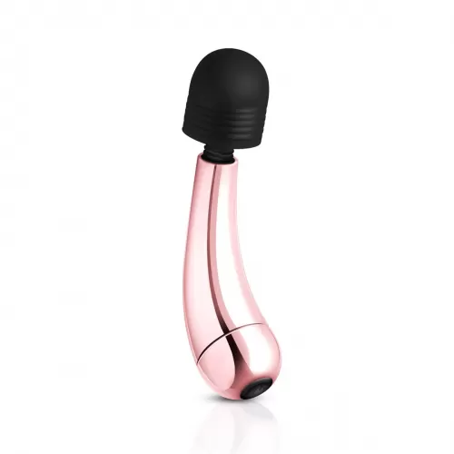 Золотисто-черный мини-вибратор Mini Curve Massager - 13 см золотистый с черным 