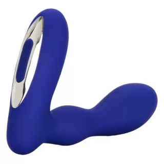 Синий анальный вибратор Eclipse Pleasure Probe - 13,25 см синий 