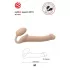 Телесный безремневой страпон Silicone Bendable Strap-On - size M телесный 