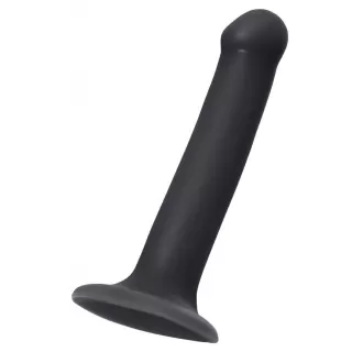 Черный фаллос на присоске Silicone Bendable Dildo M - 18 см черный 