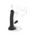 Черный фаллос с имитацией эякуляции Silicon Cum Dildo L - 19,6 см черный 