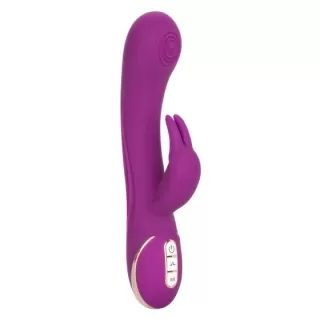 Фиолетовый вибратор-кролик Signature Silicone Thumping Rabbit с пульсирующим воздействием - 22,75 см фиолетовый 