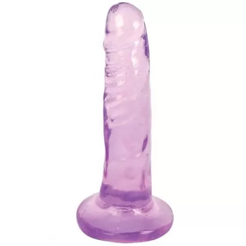 Фиолетовый фаллоимитатор Slim Stick Dildo - 15,2 см фиолетовый 