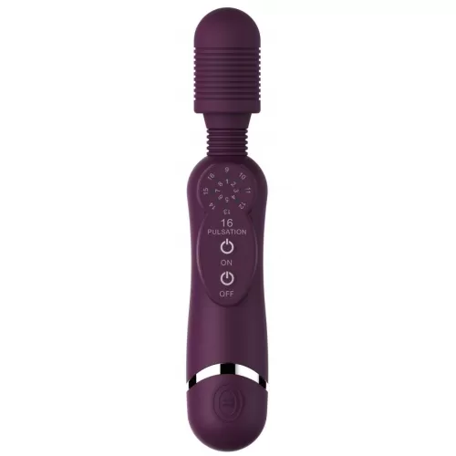 Фиолетовый универсальный массажер Silicone Massage Wand - 20 см фиолетовый 