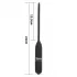 Черный уретральный виброплаг Silicone Vibrating Urethral Dilator - 21 см черный 