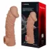 Телесная насадка на фаллос с отверстием для мошонки Cock Sleeve 002 Size M - 15,6 см телесный 