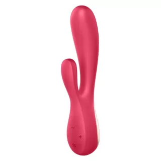 Красный вибратор-кролик Satisfyer Mono Flex с управлением через приложение - 20,4 см красный 