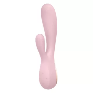 Розовый вибратор-кролик Satisfyer Mono Flex с управлением через приложение - 20,4 см розовый 