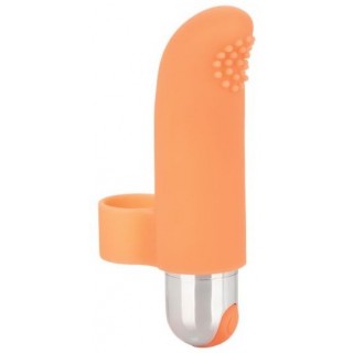 Оранжевая пулька-насадка на палец Finger Tickler - 8,25 см оранжевый 