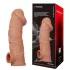 Телесная насадка на фаллос с фиксацией мошонки Cock Sleeve 001 Size M - 15,6 см телесный 