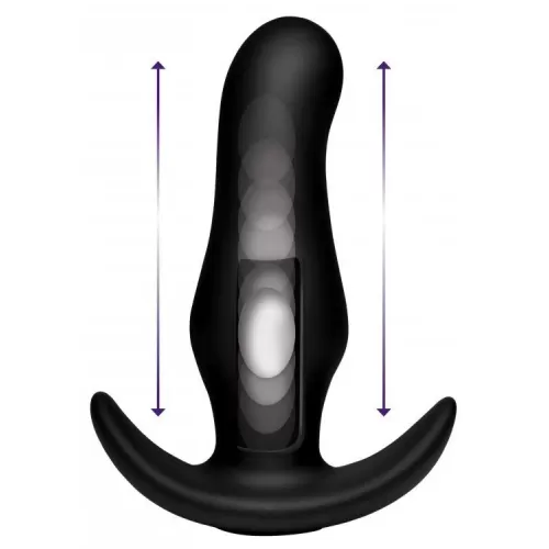 Черная анальная вибропробка Kinetic Thumping 7X Prostate Anal Plug - 13,3 см черный 