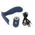 Синий вибростимулятор простаты Vibrating Butt Plug - 11,7 см синий 
