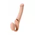 Телесный безремневой вибрострапон Silicone Bendable Strap-On - size M телесный 