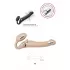 Телесный безремневой вибрострапон Silicone Bendable Strap-On - size M телесный 